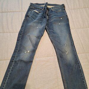 Old Navy Skinny Distressed Blue Jeans, 38 x 30